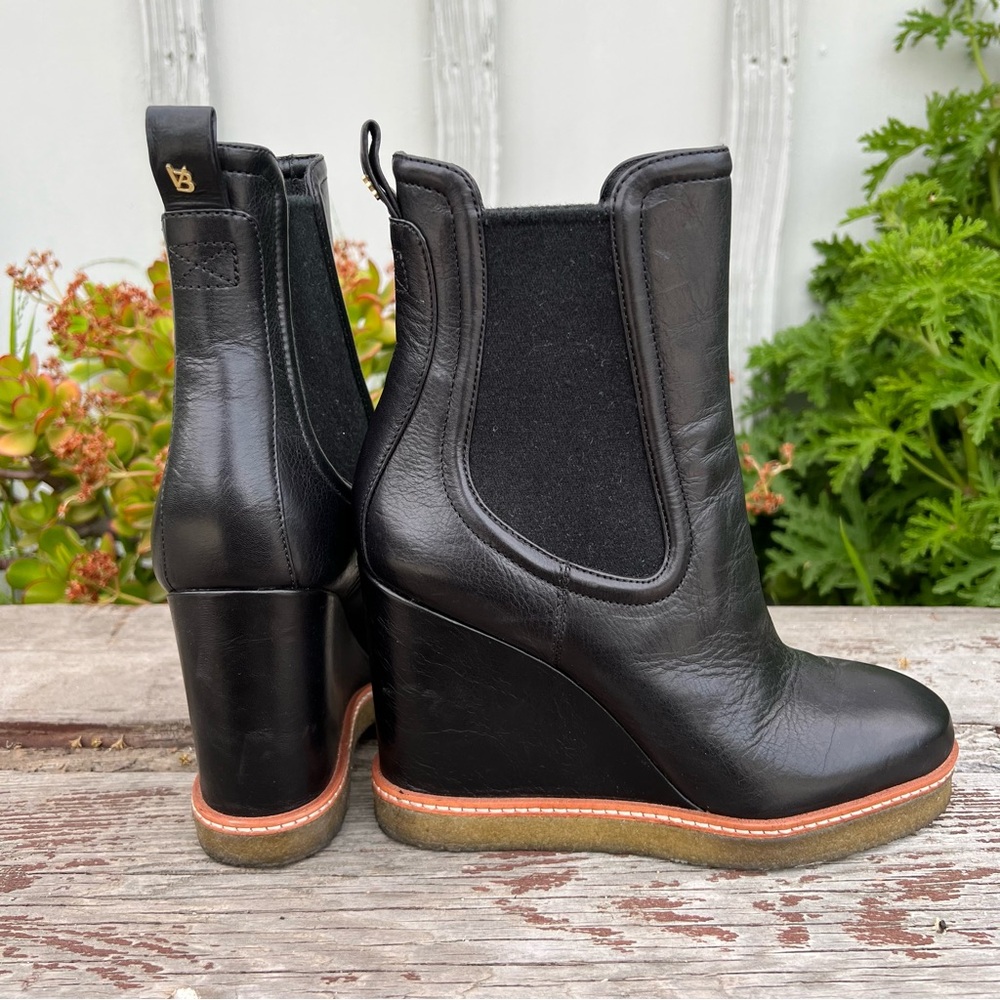 Veronica Beard Black Wedge Boots